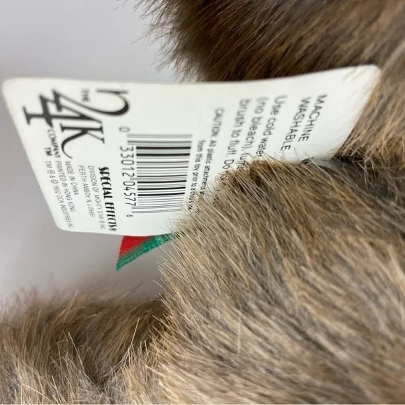 NWT 1992 Vintage 24K Special Effects Polar Puff dog terrier stuffed animal plaid - Picture 8 of 13